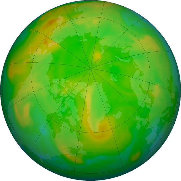 Arctic ozone map for 14 June 2022